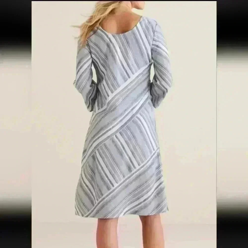 SOFT SURROUNDINGS SONYA LINEN WOMEN'S DRESS PLUS SIZE PL NWT POCKETS - Picture 2 of 14